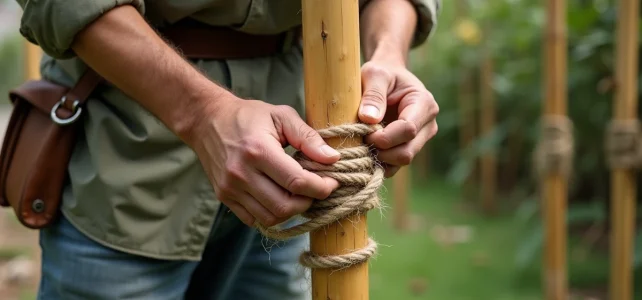 Astuces pratiques pour assembler et fixer des bambous solidement entre eux
